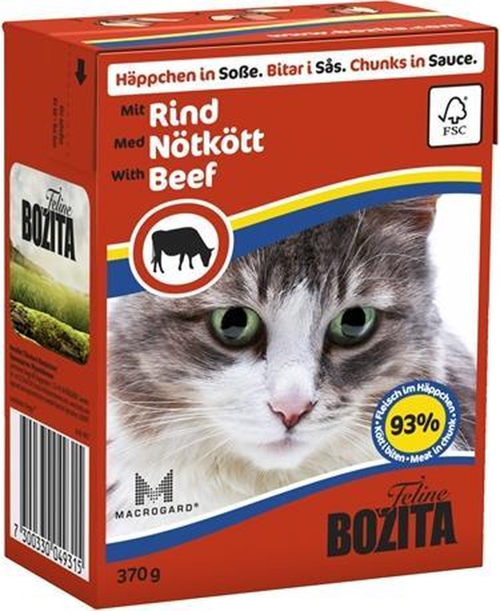 einde Oriëntatiepunt amateur Bozita Brokjes in Saus - Rund - Kattenvoer - 16 x 370 g | bol.com