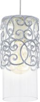 EGLO Vintage Cardigan - Lampe à suspension - 1 lumière - Grijs- Blauw - Glas transparent