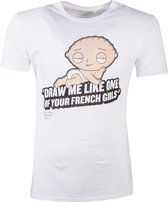 Family Guy - Stewie French Girls Men's T-shirt - XL