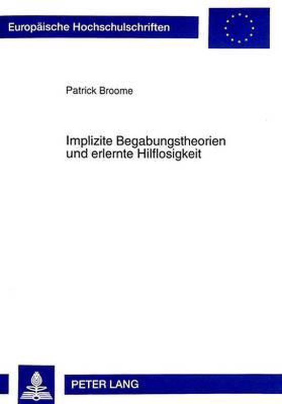 Implizite Begabungstheorien und erlernte Hilflosigkeit - cover