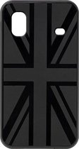 BLUEWAY Siliconen hoesje met reli�f Britse vlag - voor Samsung Galaxy ACE S5830 - zwart