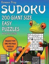 Famous Frog Sudoku 200 Giant Size Easy Puzzles Biggest 9 X 9 One Per Page Puzzles Ever!
