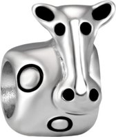 Quiges - 925 - Zilveren - Bedels -Sterling zilver - Beads - Koe Kraal Charm - Geschikt – voor - alle bekende merken - Armband Z170