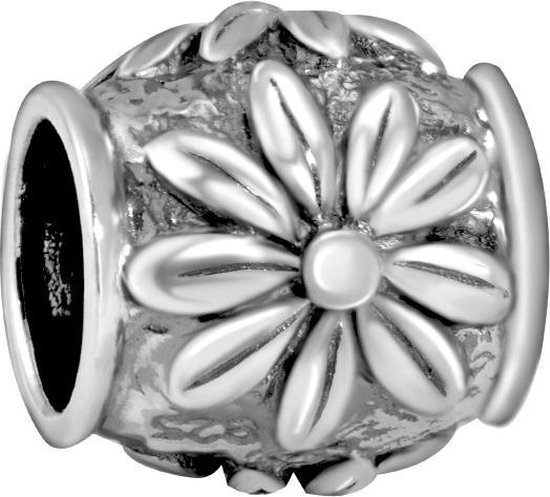 Quiges - 925 - Zilveren - Bedels -Sterling zilver - Beads - Bloem Kraal Charm - Geschikt – voor - alle bekende merken - Armband Z144