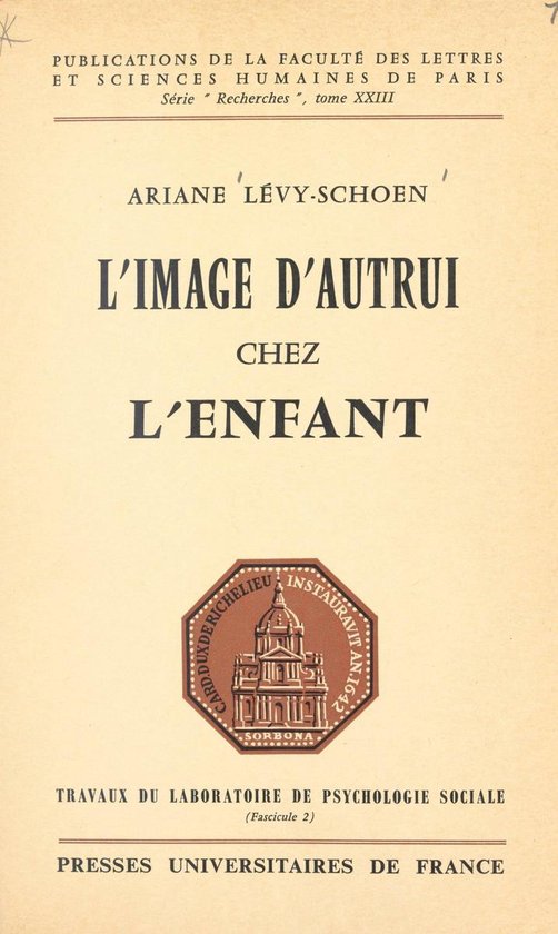 L'image d'autrui chez l'enfant - cover