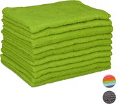 Relaxdays Microvezeldoek set van 10 - microvezeldoekjes - wonderdoekjes - microfiber doek - groen
