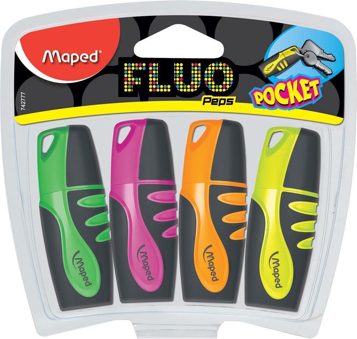 Surligneur fluo peps pen maped-couleurs assorties