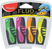 Fluo Pep's Pocket tekstmarker - assorti kleuren - clamshell blister x 4