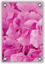 Tuinposter Roze Bloemenpatroon 40x60cm- Foto op Tuinposter (wanddecoratie voor buiten en binnen)