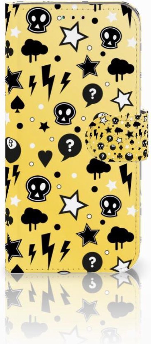 Telefoonhoesje met Naam Samsung Galaxy A40 Punk Geel