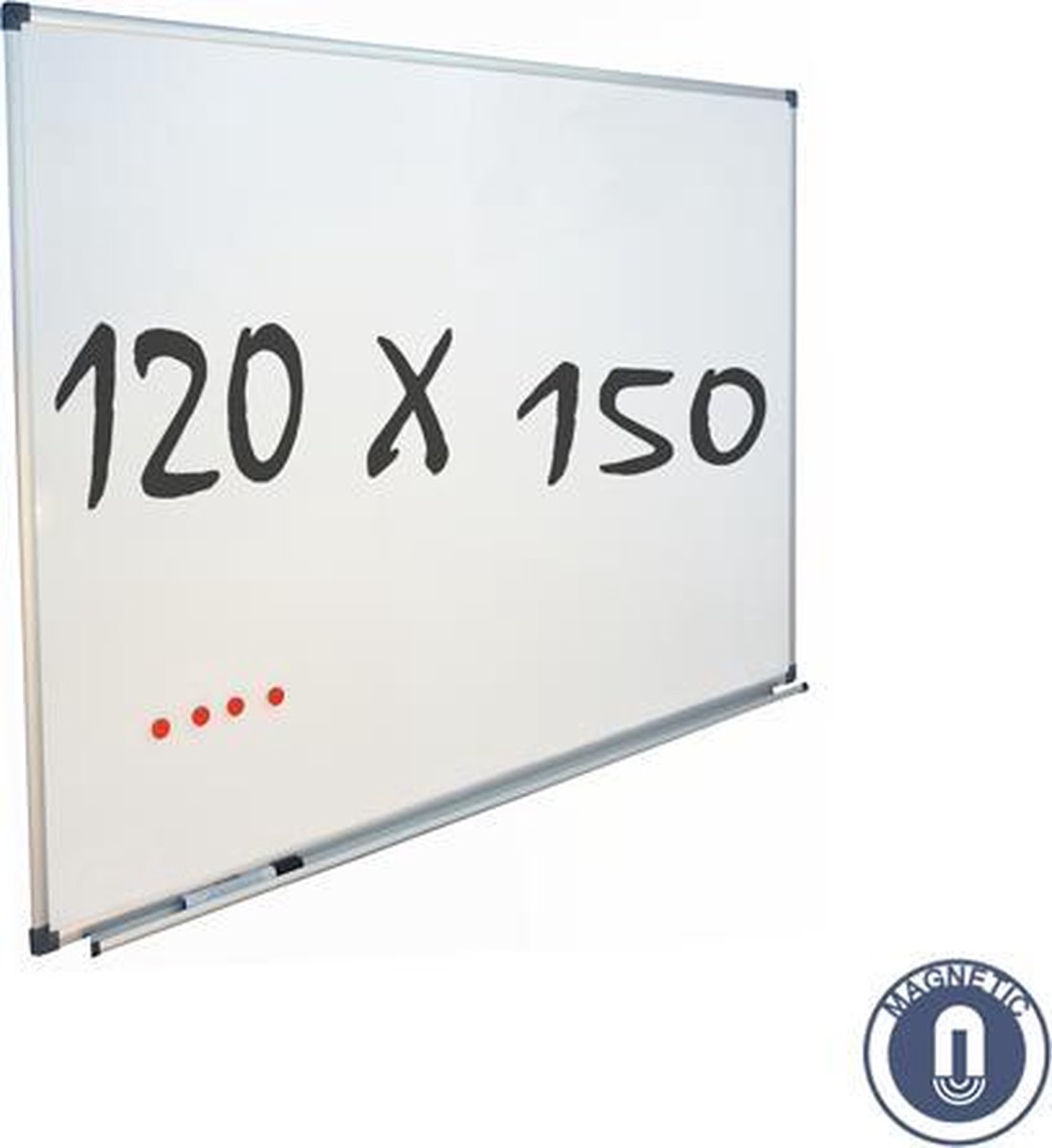 Schots Interpersoonlijk flauw IVOL Whiteboard 120x150 cm - Magnetisch - Gelakt staal - met  Montagemateriaal | bol.com