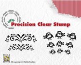 Nellies Choice Xmas precision stempel Starburst-robin APST016