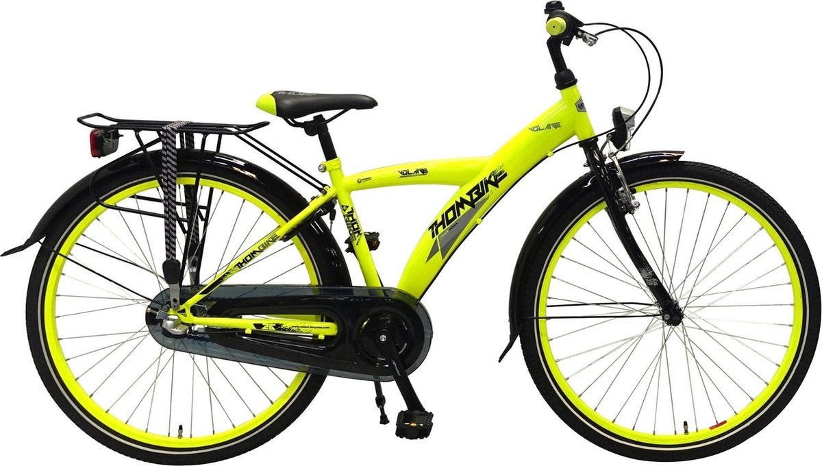 Volare Thombike City Kinderfiets - Jongens - 26 inch - Geel/Zwart | bol.com