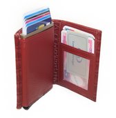 Figuretta cardprotector in rode croco portemonnee