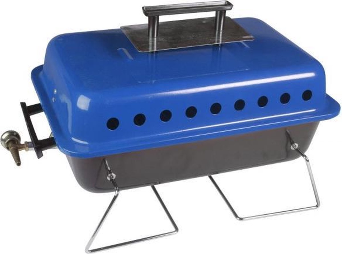 Kreta baas Wreedheid Bruce Tafel Barbecue - 1 Brander - Blauw/Zwart | bol.com