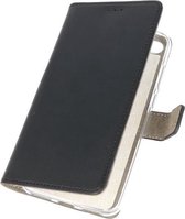 Zwart booktype wallet case Hoesje voor Huawei Y6 2018