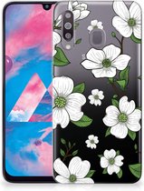 Back Cover Geschikt voor Samsung M30 TPU Siliconen Hoesje Dogwood Flowers