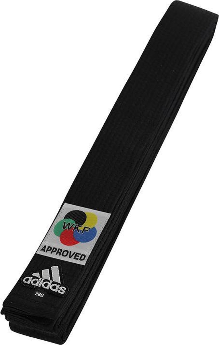 adidas Karateband Elite WKF Logo 45mm Zwart 280cm