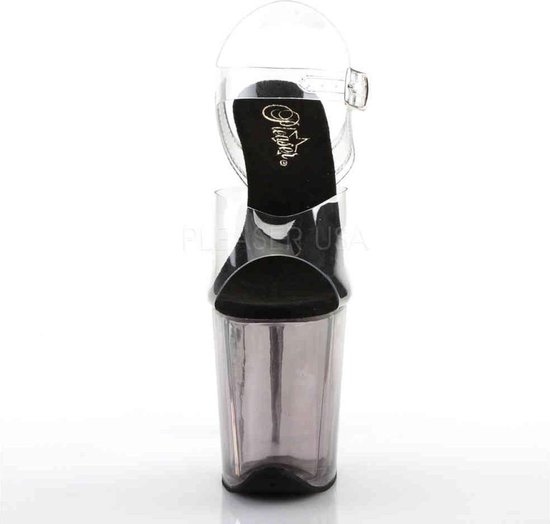 Pleaser Sandale avec bride à la cheville -35 Chaussures- FLAMINGO-808T US 5 Noir / Argenté