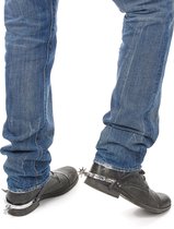 | Zilveren cowboy verkleed sporen voor laarzen Zilveren cowboy verkleed sporen voor laarzen cowboy