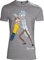 Rick & Morty - Crazy Eyes T-Shirt - Grijs - S