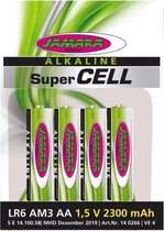 Jamara Batterij SuperCell AA Alkaline 1,5V 4 stuks folie