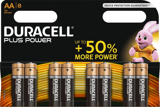 Duracell Plus Power AA Alkaline Batterijen 8 Stuks