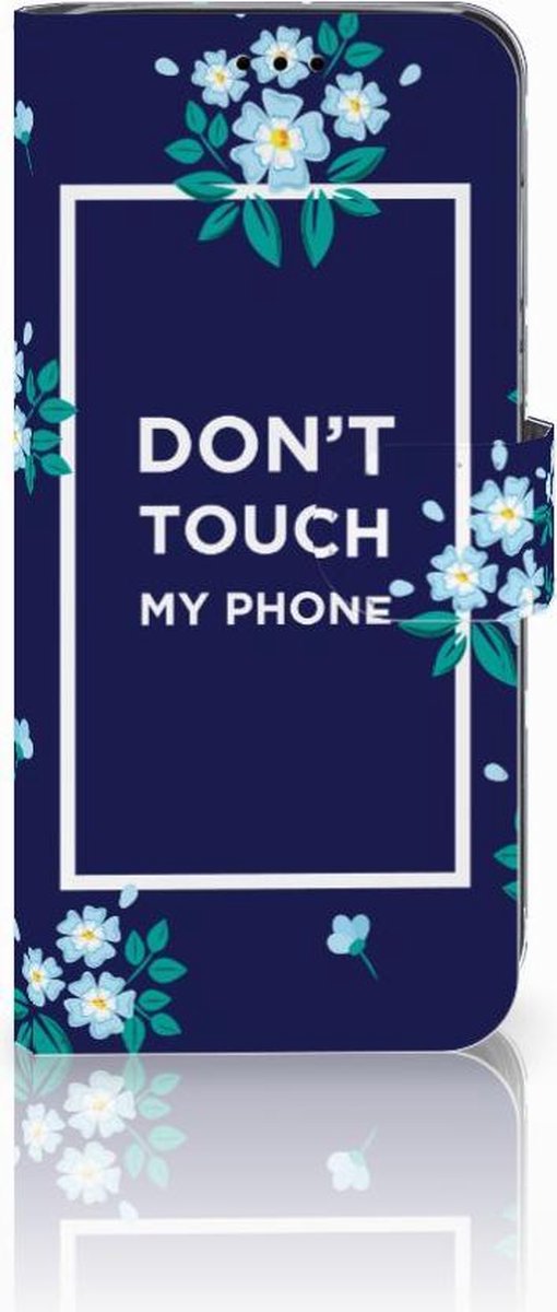 Huawei P20 Lite Portemonnee Hoesje Flowers Blue DTMP