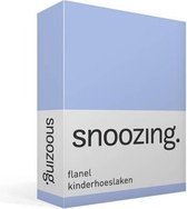 Snoozing - Flanel - Kinderhoeslaken - Wiegje - 40x80 cm - Hemel