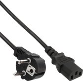 Cablexpert Apparaatsnoer met rechte C13 plug en haakse stekker - 3x 1,00mm / zwart - 10 meter