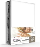 Molton boxspring hoeslaken - Wit - 1-persoons extra lang (90x210/220 cm)