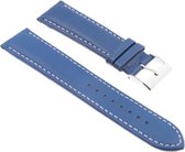 Leren Blauw Horlogeband - 22mm - Quick Release