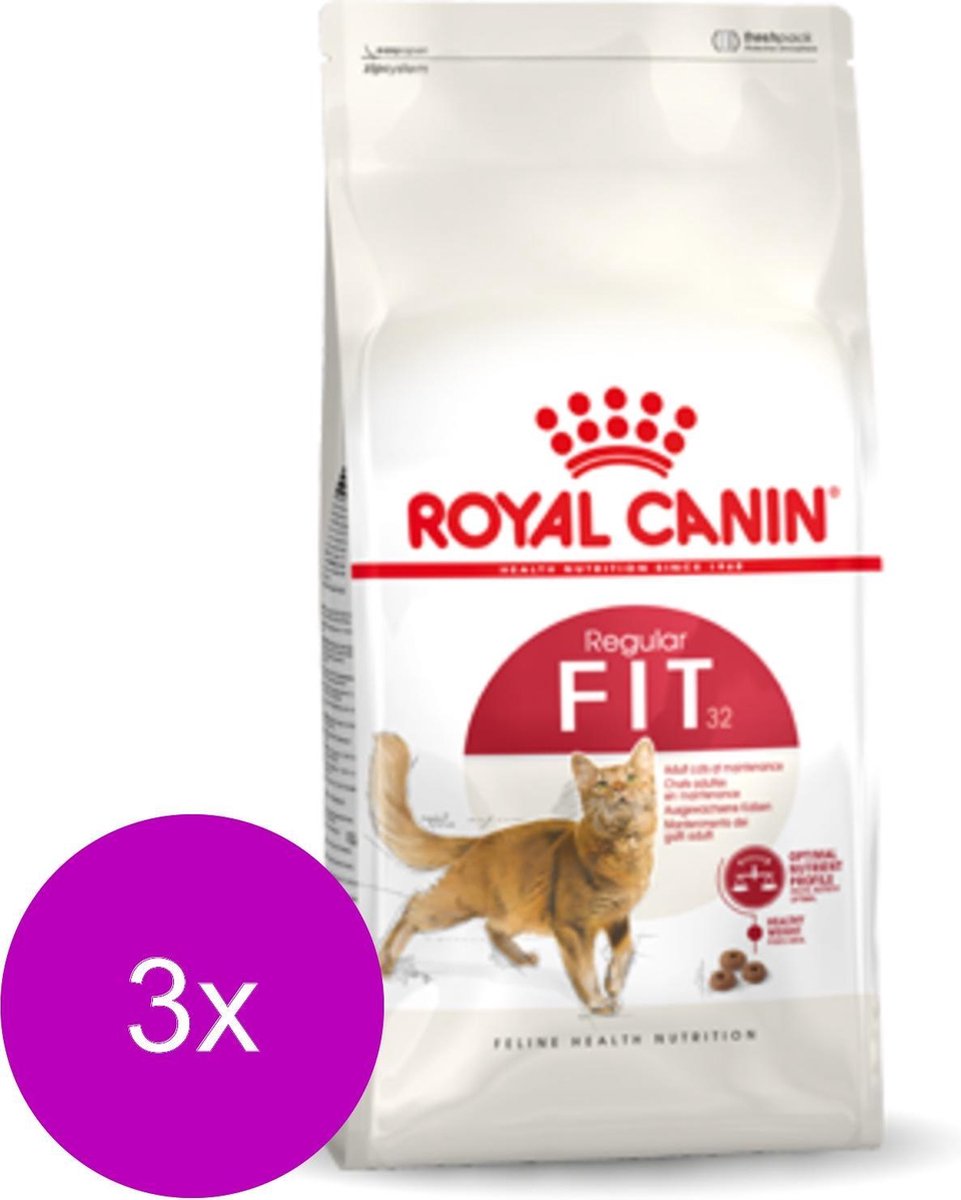 Royal Canin Fit 32 – Kattenvoer – 3 x 2 kg