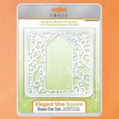 TONIC STUDIOS Indulgence Base Die Set ELEGANT VINE SQUARE Tag 384E.