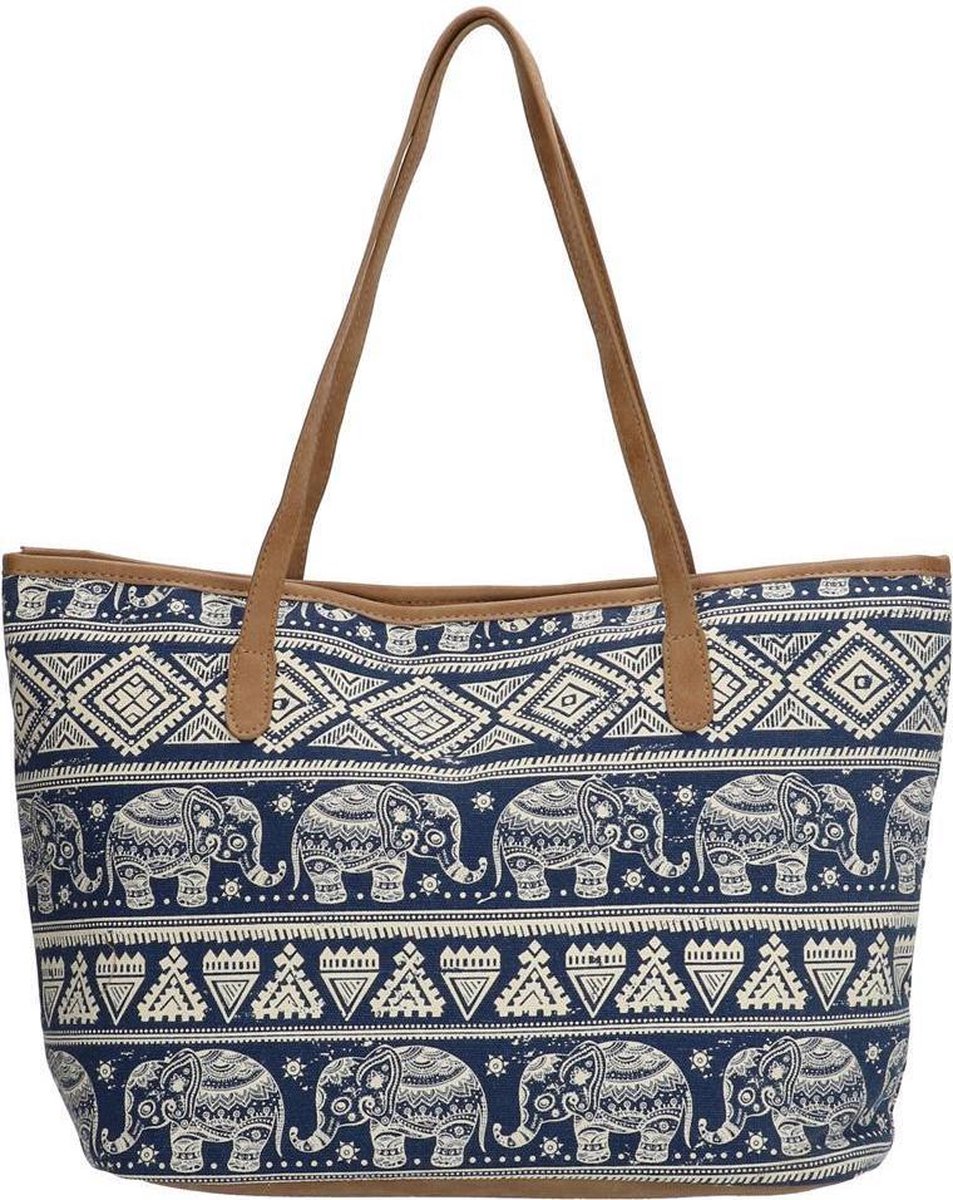 Beagles Canvas Olifant India Ethisch Shopper Schoudertas