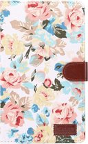 Shop4 Huawei MediaPad M5 8.4 - Couverture de livre Denim Roses Wit
