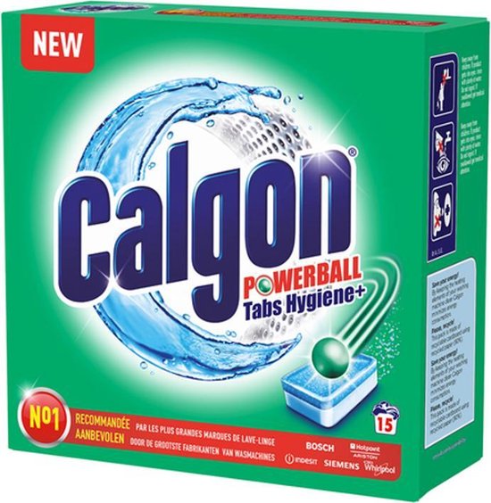 metalen Oswald Slim Calgon Wasmiddel tabs Hygiëne+ - anti kalk - 15 tabs | bol.com
