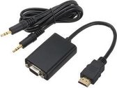 HDMI Male to VGA Female Converter met 2.5mm Audio Jack