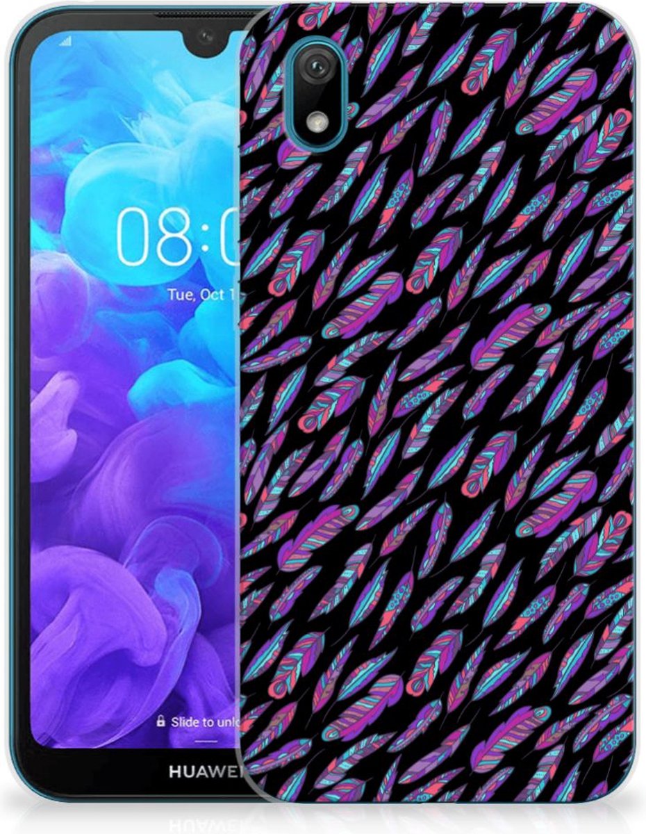 Huawei Y5 (2019) TPU bumper Feathers Color