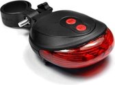 LED Lamp Fiets Verlichting Met Laser | Fietsverlichting | 9 Verschillende Functie's | Achterlicht | Achter Lamp Fiets | Achterlamp met Laser Excl. Batterijen