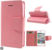 Goospery Sonata Leather case hoesje iPhone 4 4S licht roze