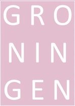 Unieke tuinposter "Groningen" roze | Eigen ontwerp van PSTRS
