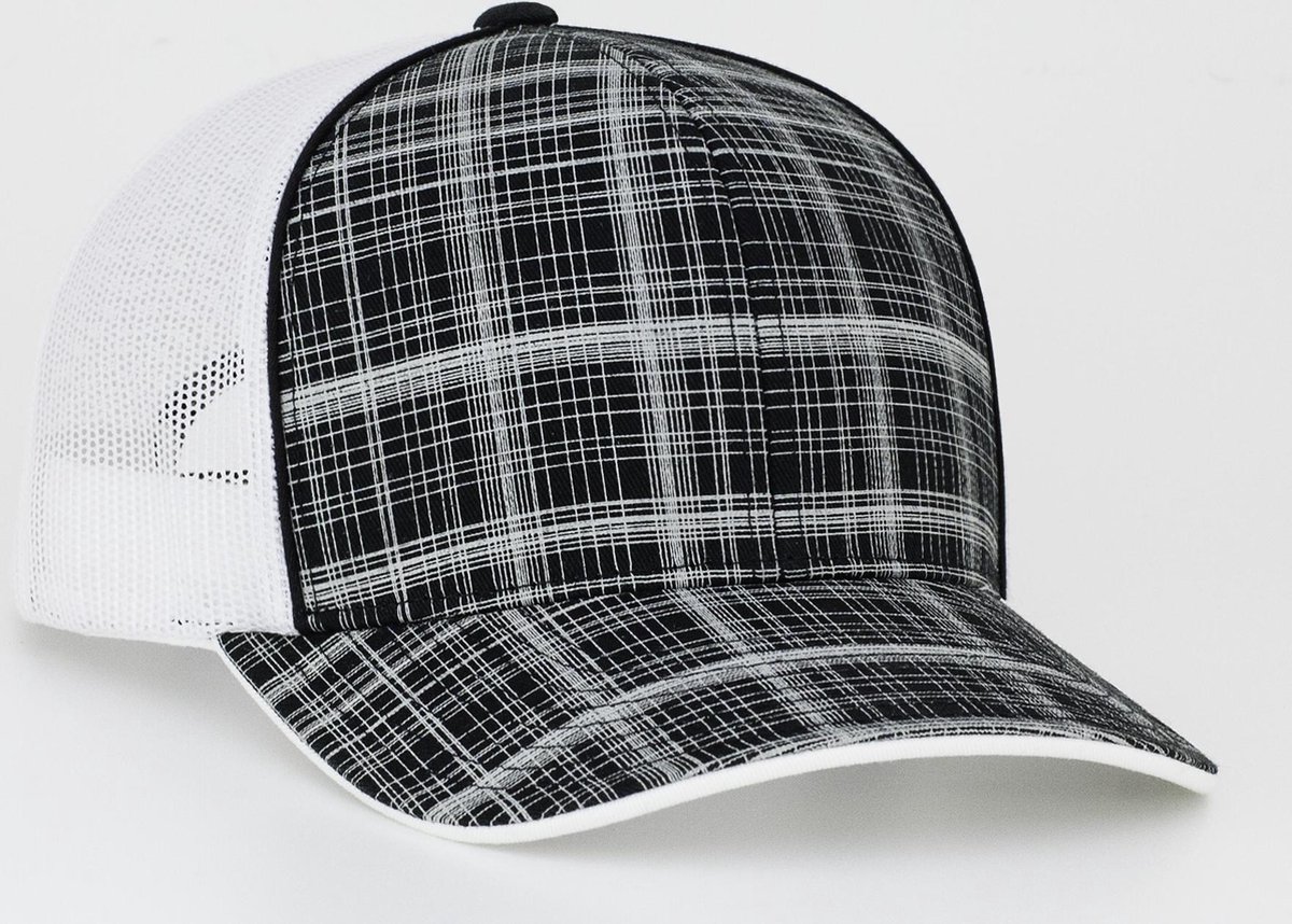 Pacific Headwear - Honkbalpet - Snapback - Verstelbaar - Wit/Zwart - Volwassenen