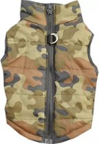 Body warmer voor honden - Honden bodywarmer - Maat M - Leger print groen