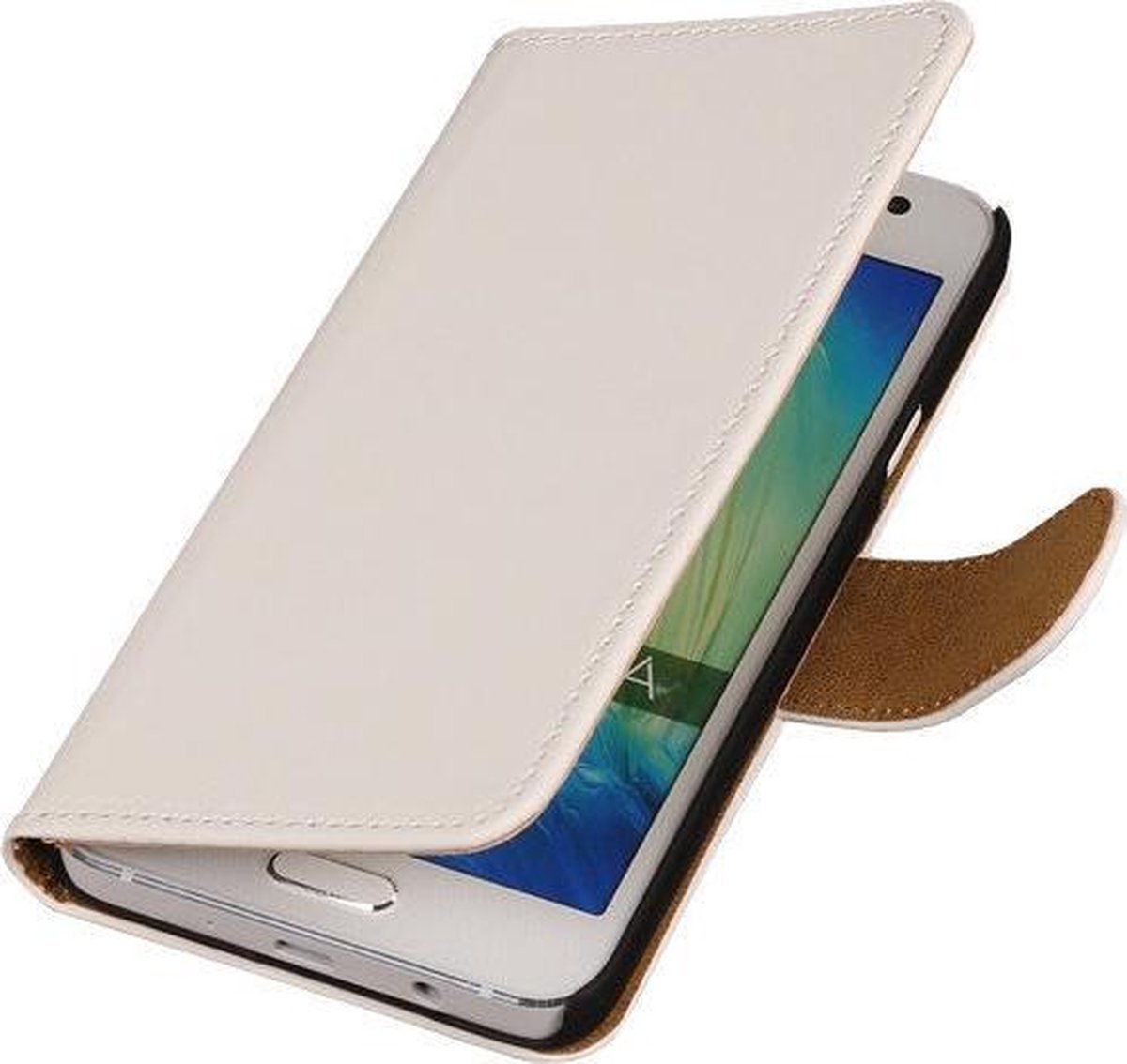 Wit Samsung Galaxy A5 2015 Book/Wallet Case/Cover