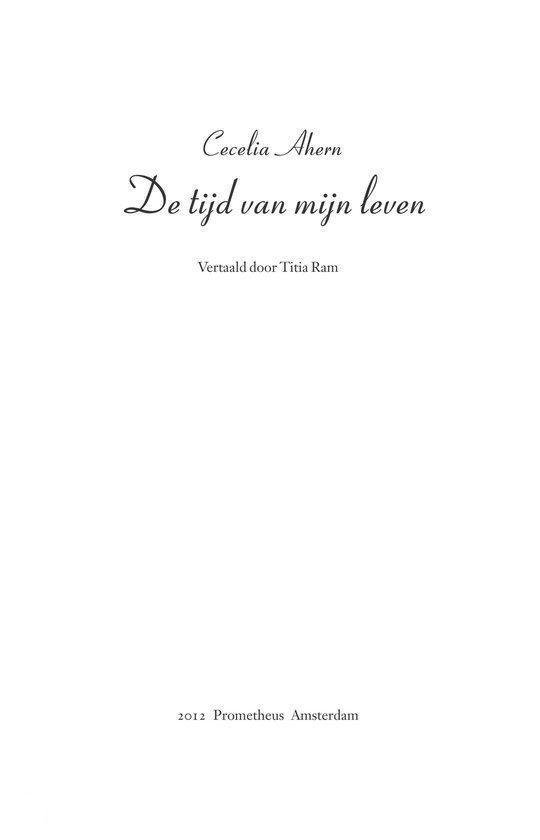 Titelpagina van 'De tijd van mijn leven' door Cecelia Ahern.
