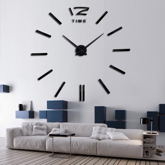 Horloge murale moderne noire de première qualité avec des chiffres  Collection LW /... | bol.com