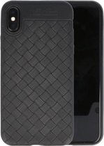 Zwart Geweven TPU case hoesje voor Apple iPhone X