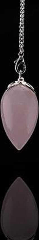Lotus pendentif pointe de quartz rose - 2,5-3 cm