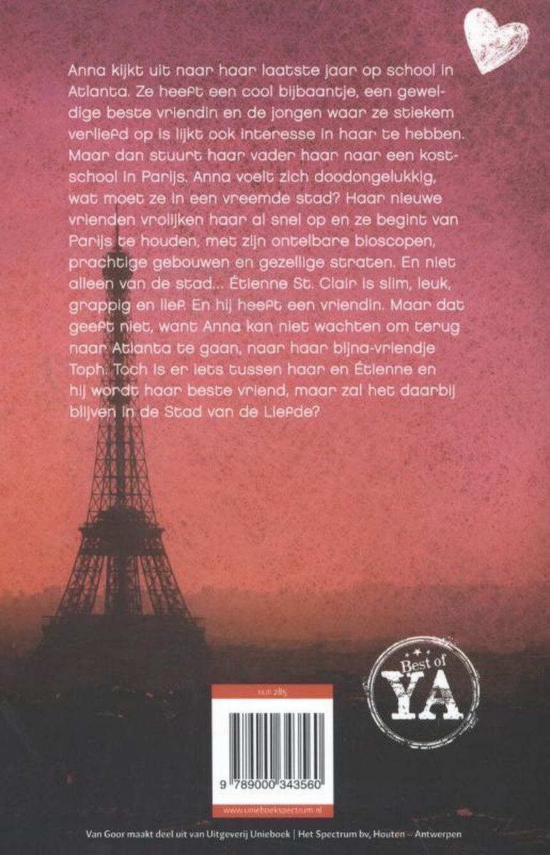 Anna & de French kiss - back cover